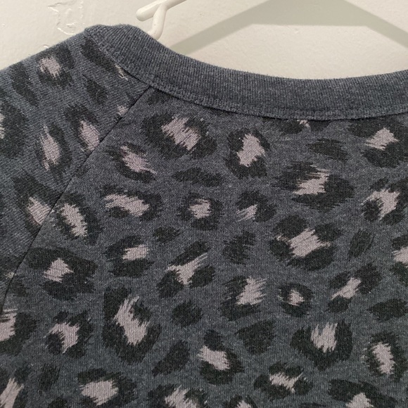 Alternative Leopard Printed Gray Sweater Top - Picture 8 of 12